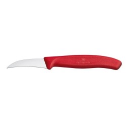 Nóż do jarzyn, zagięty, 6 cm, czerwony - Victorinox