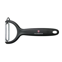 Obieraczka uniwersalna, pozioma, ząbkowane ostrze, czarna - Victorinox