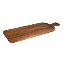 Taca drewniana prostokątna z rączką 420x155mm - Fine Dine