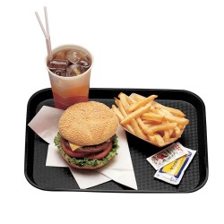 Taca z polipropylenu, 457x355 mm, fakturowana powierzchnia czarna - CAMBRO Fast Food